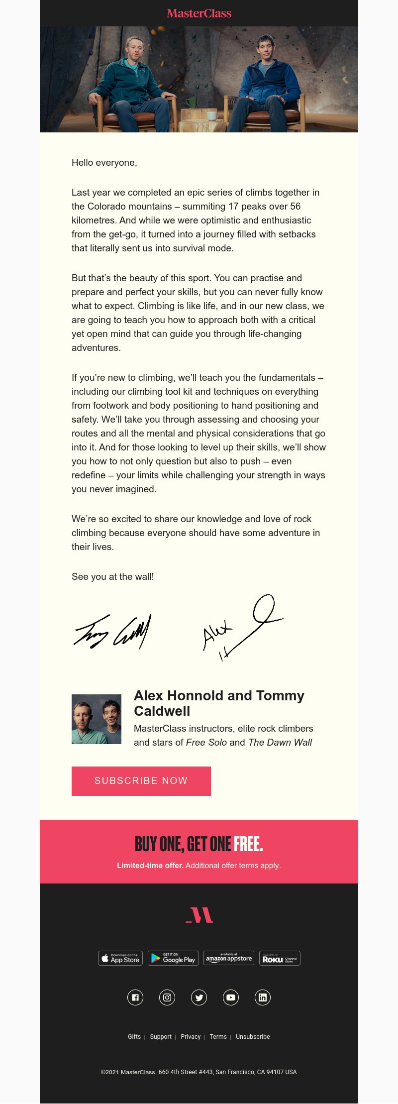  - Our class on rock climbing is here