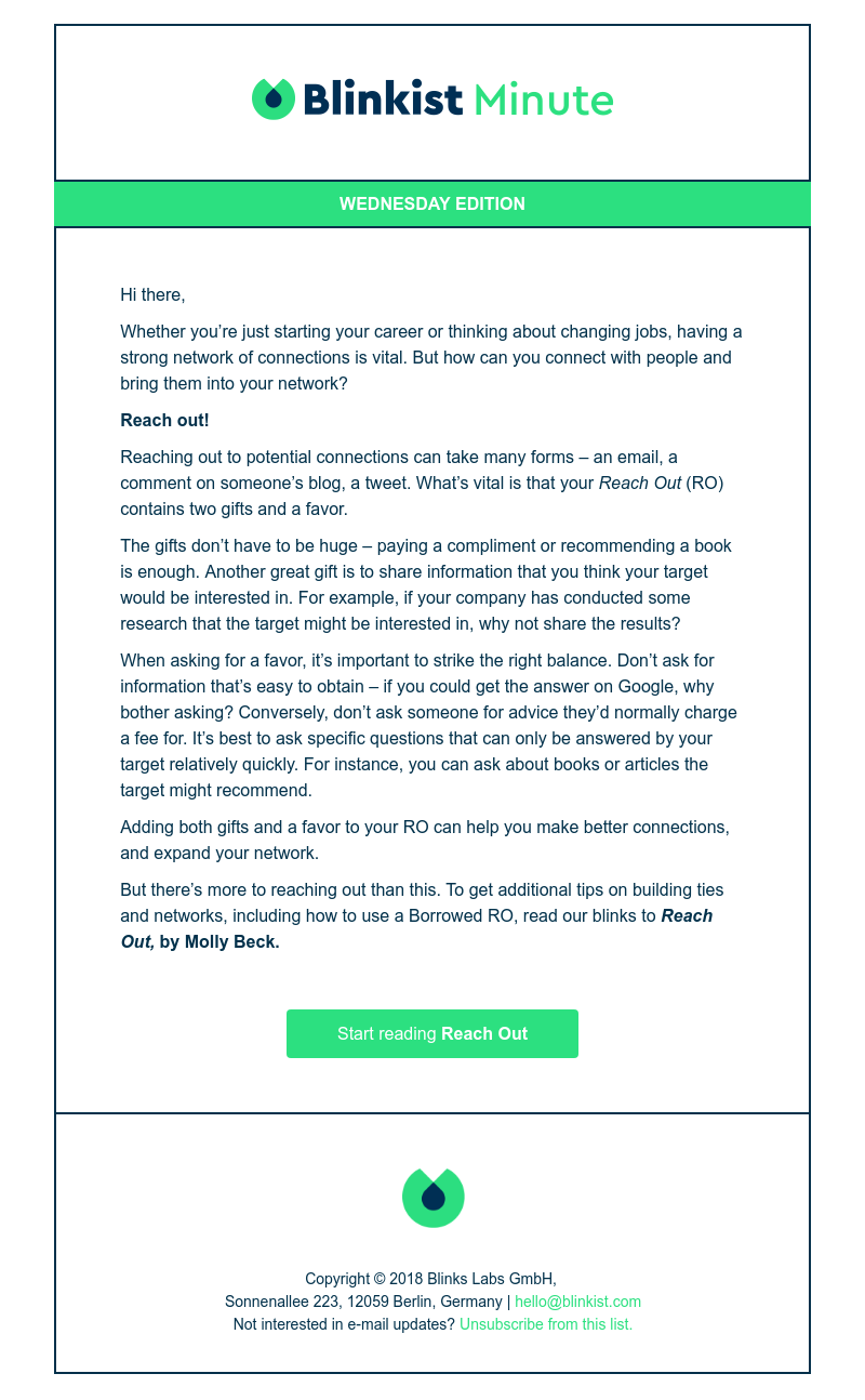 - Blinkist Minute: How to grow your network