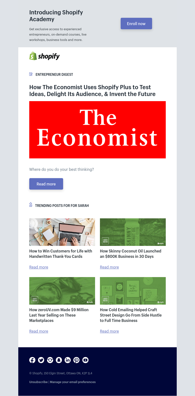 Shopify - How the Economist Uses Shopify Plus