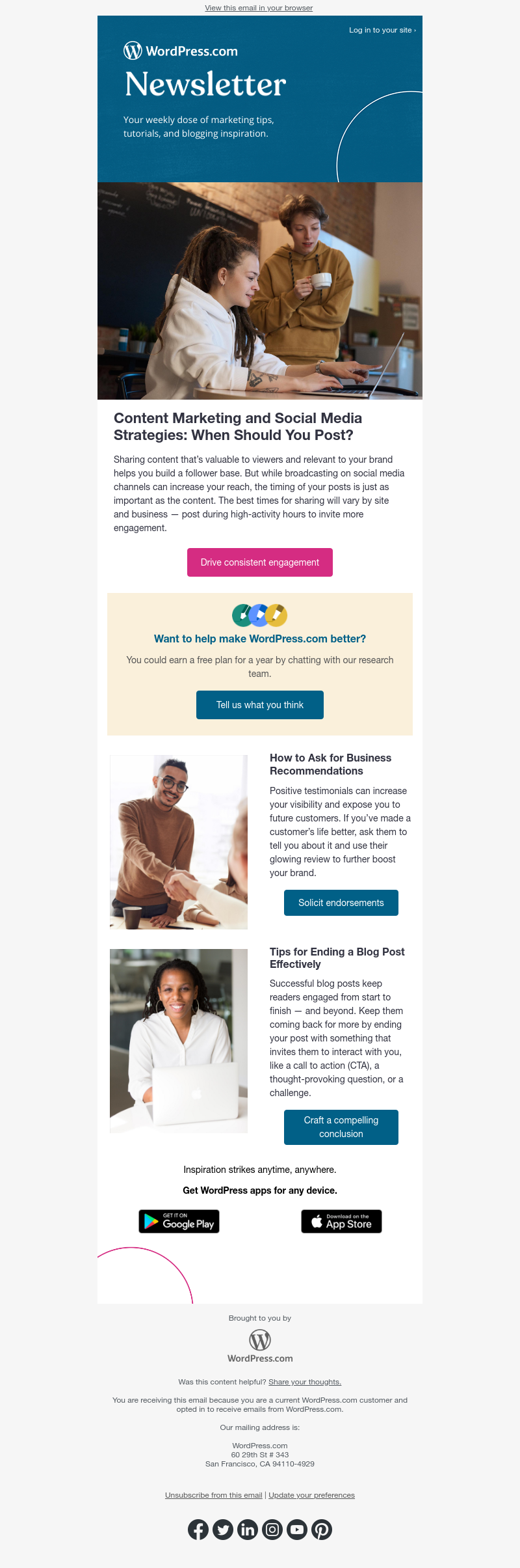 WordPress - When is the best time to promote your content?