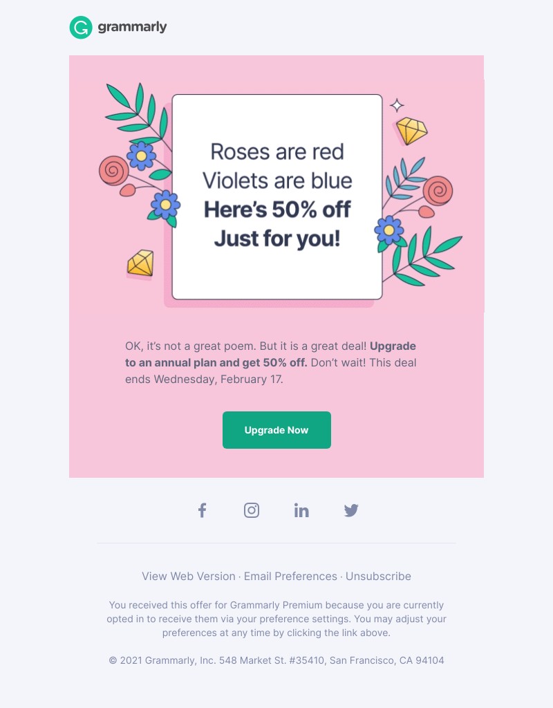 Grammarly - Write your heart out with 50% off Grammarly Premium