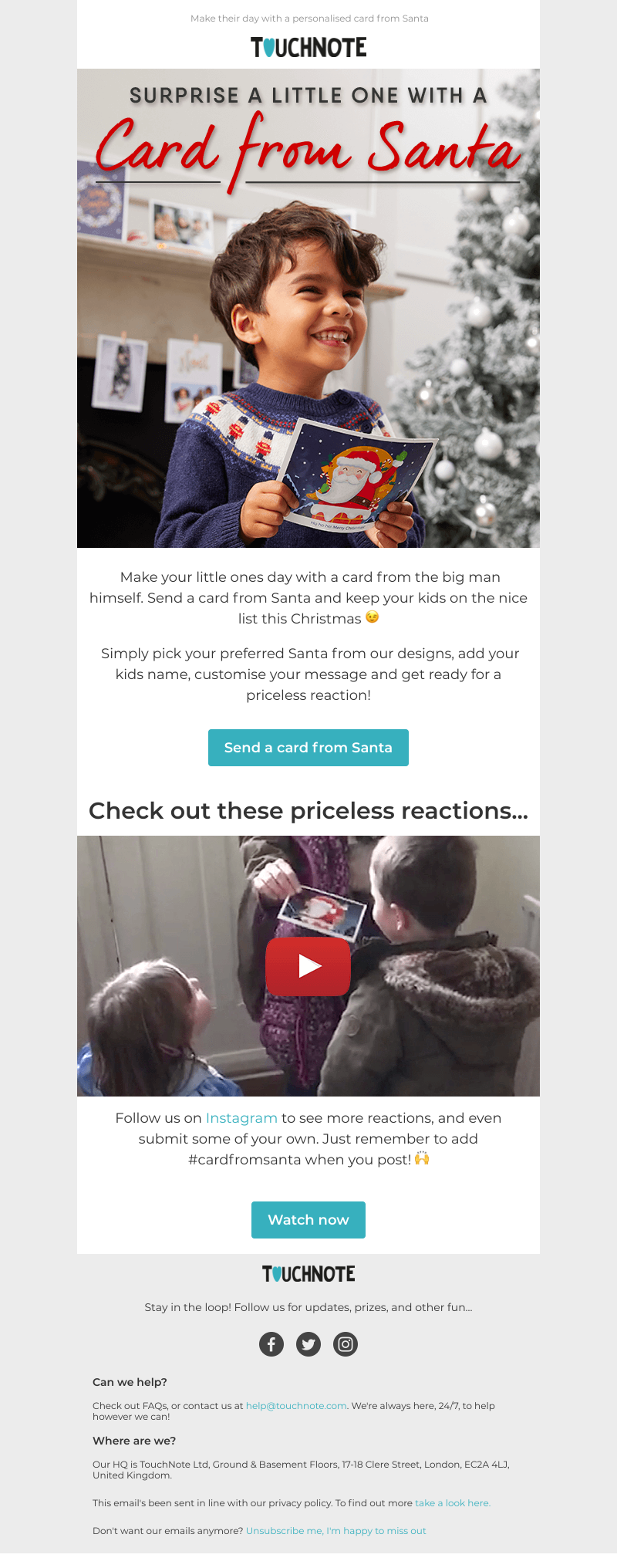 TouchNote - Send a card from Santa 🎅