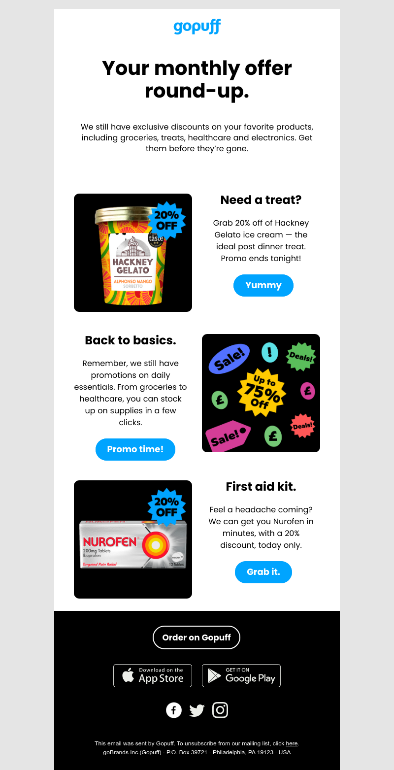Gopuff - Let’s keep the promotions going.