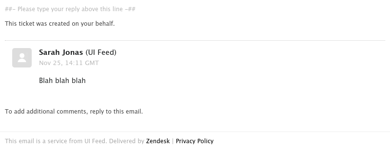 Zendesk - There is an issue on the About page