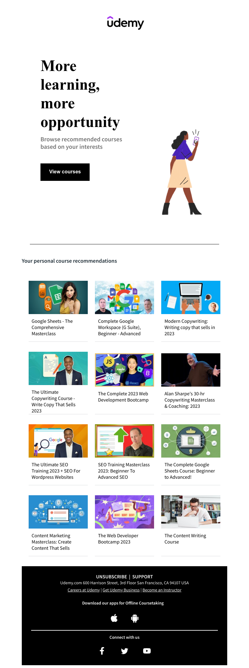 Udemy - Daisy, check out your latest batch of recommended courses