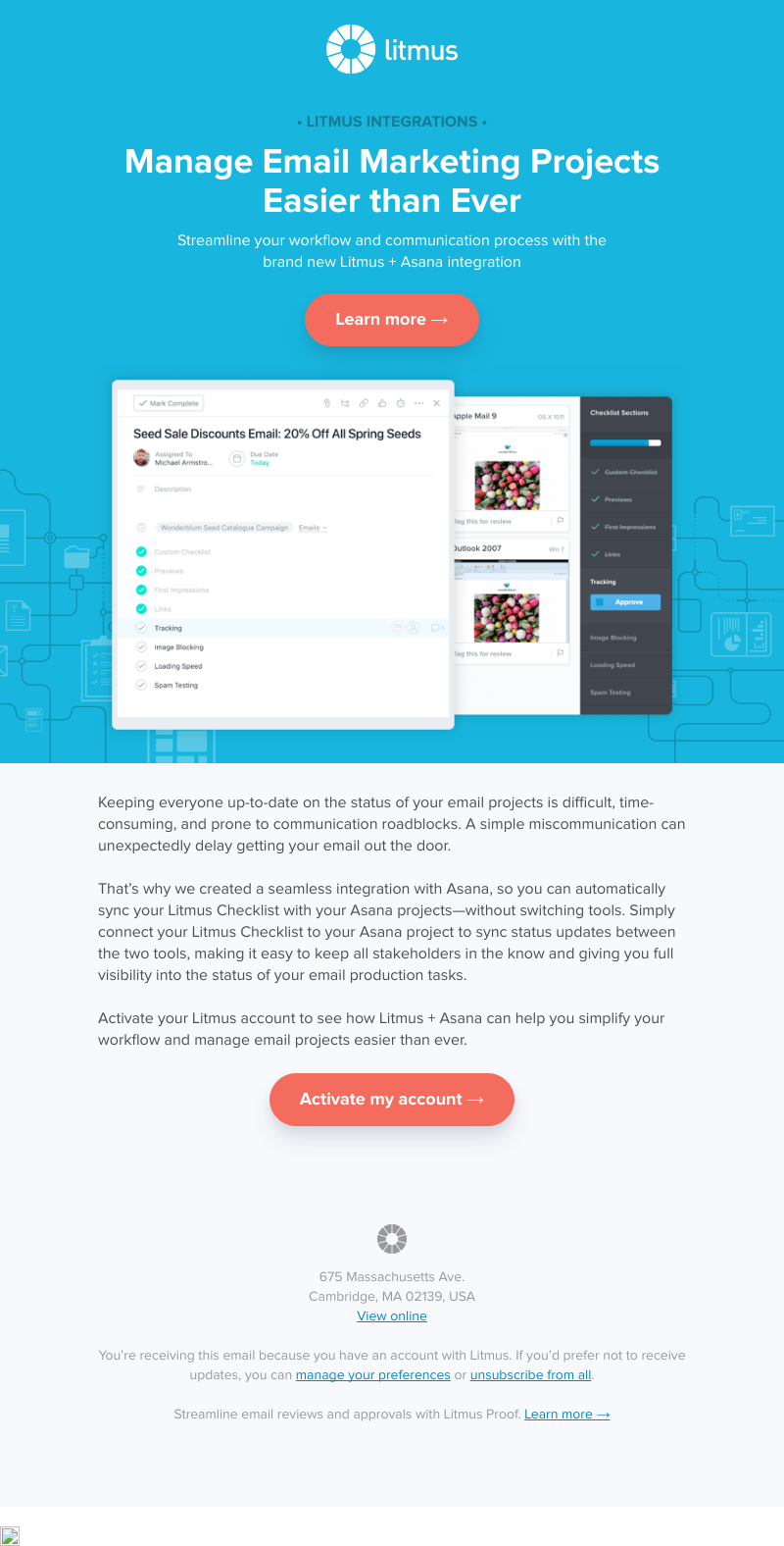 Litmus - New! Litmus + Asana