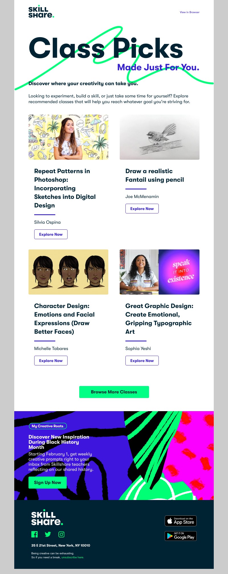 Skillshare - Recommended Classes for Sarah