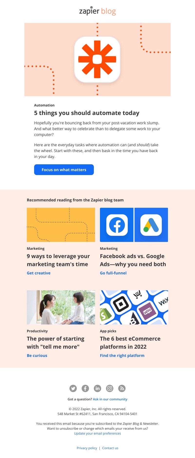 Zapier - 5 things you should automate today