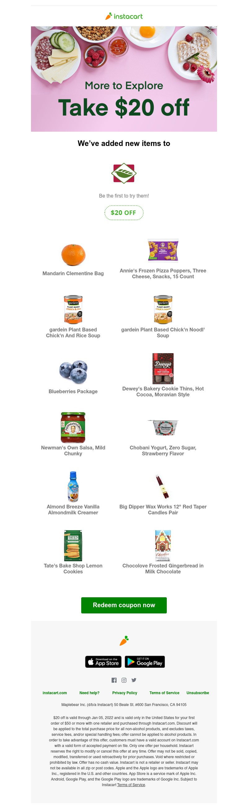 Instacart - What's new at New Leaf Community Markets by Instacart? Discover new items with $20 off your order.