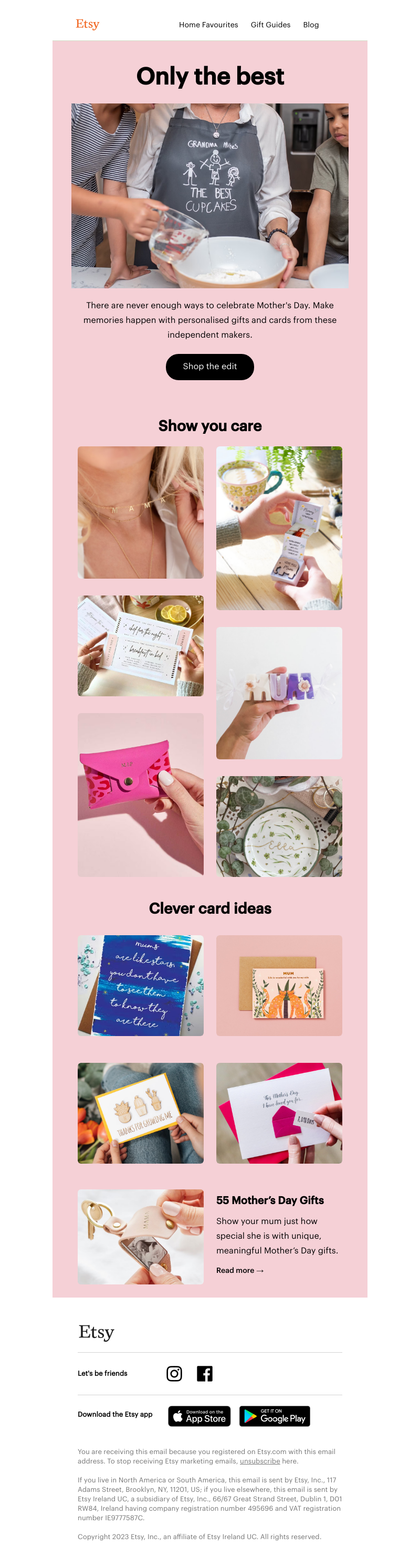 Etsy - Celebrating mothers everywhere