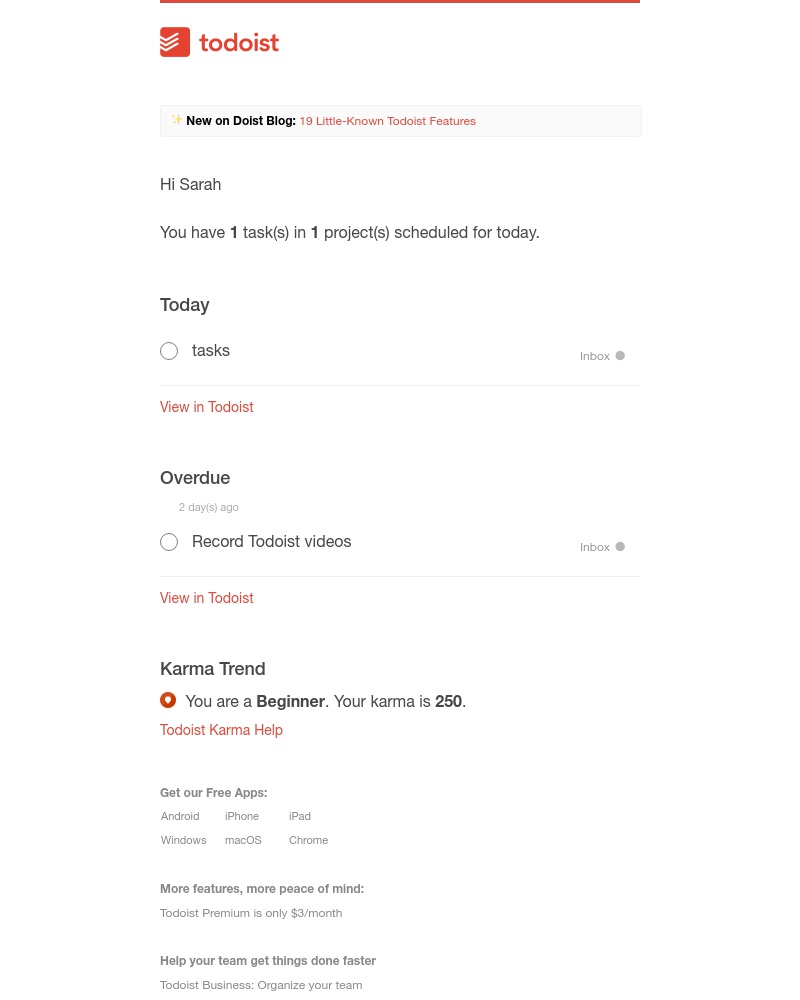 Onboarding on Todoist video screenshot