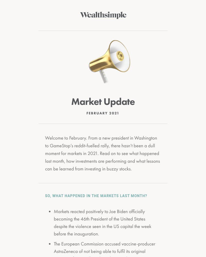 Wealthsimple - February Market Update