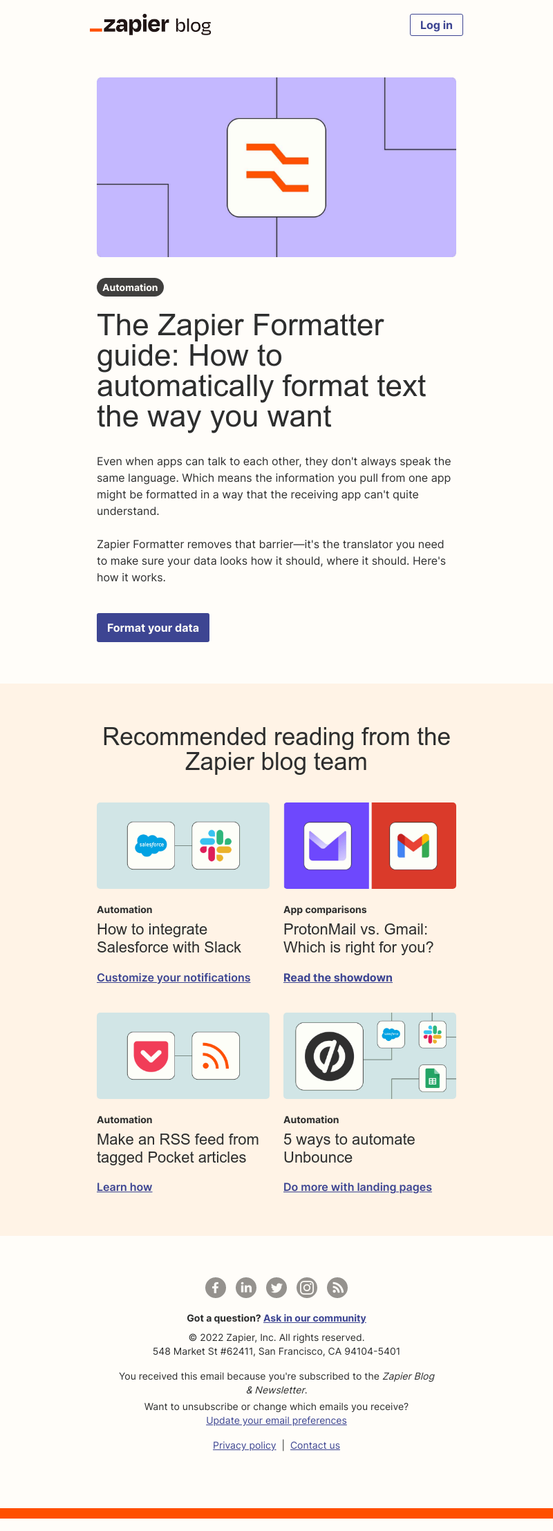 Zapier - Format your data how you want