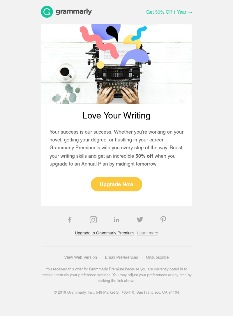Grammarly - LAST CHANCE: 50% OFF Annual Plans