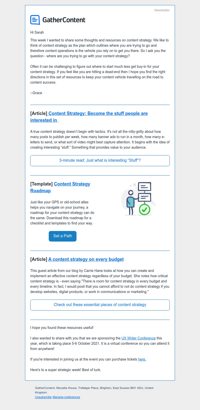 GatherContent - Roadtrip metaphors and content strategy 🚗 🗺️ Get started planning with a roadmap to content.
