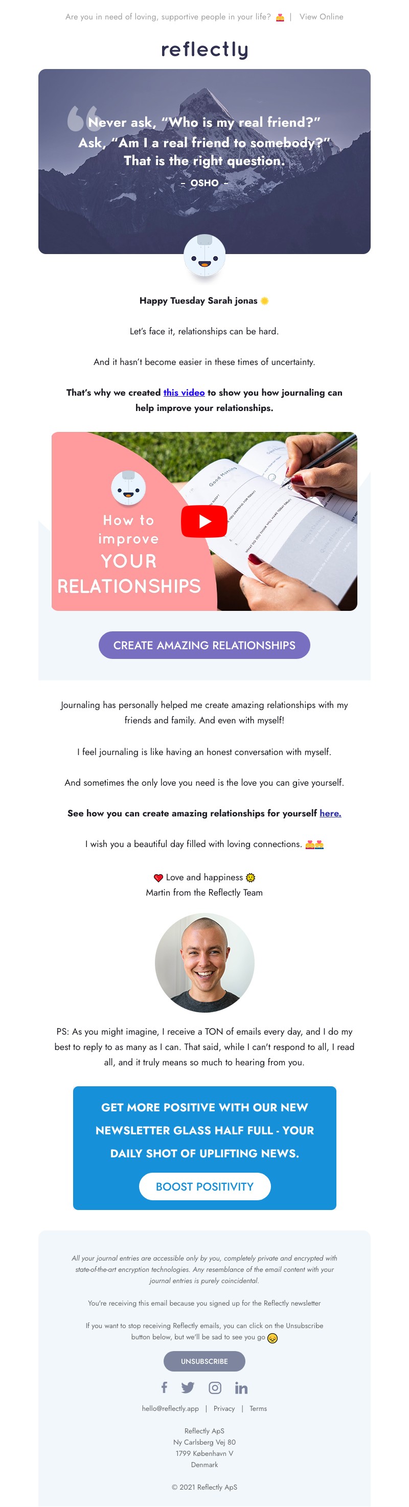 Reflectly - Do you need someone to talk to? 💁‍♀️
