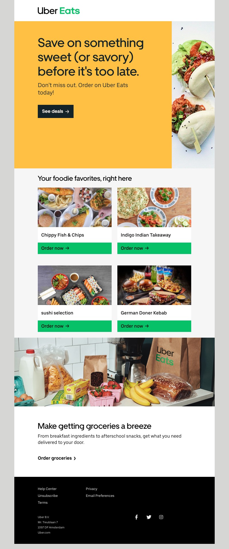 Uber Eats - Don't let your savings slip away