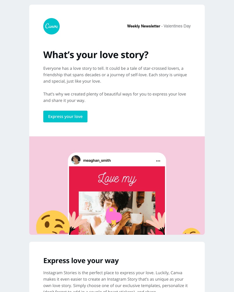 Canva - Fill your Stories with love and win 💓 