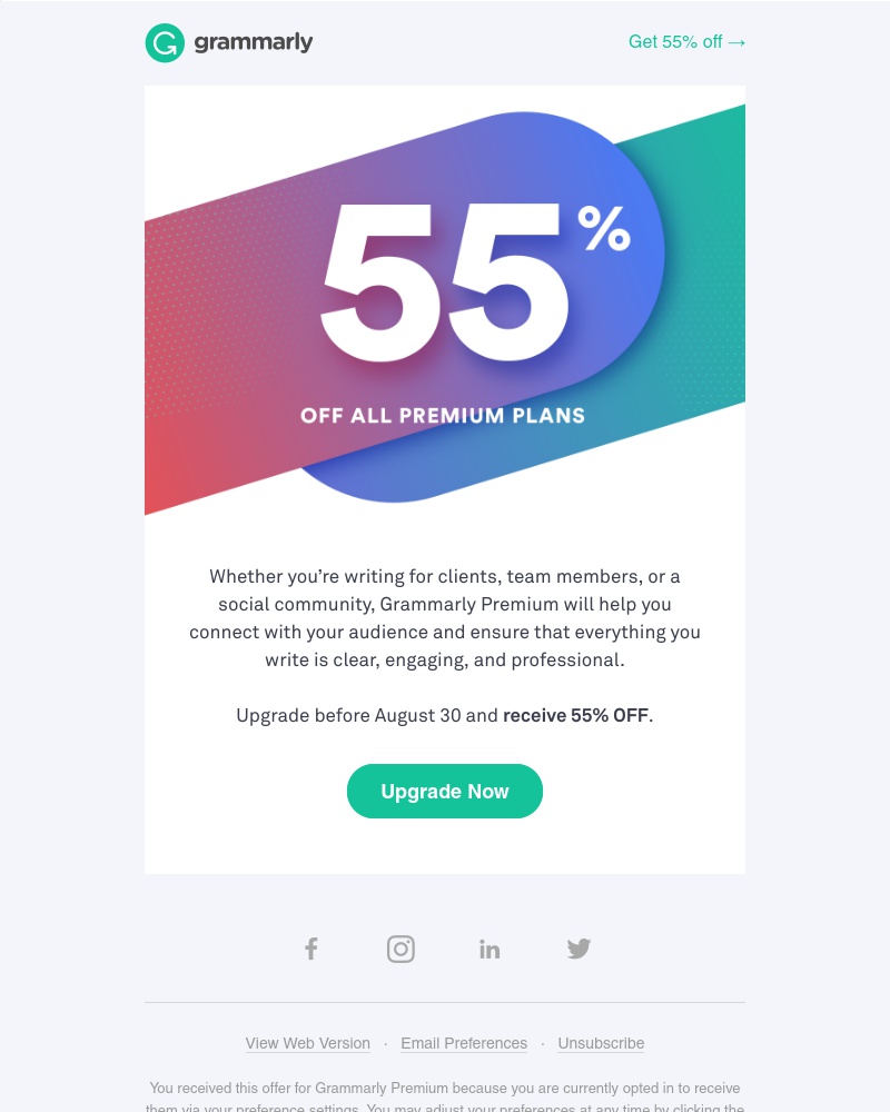 Grammarly - Final Days: Get 55% off and set sail for better writing ⛵