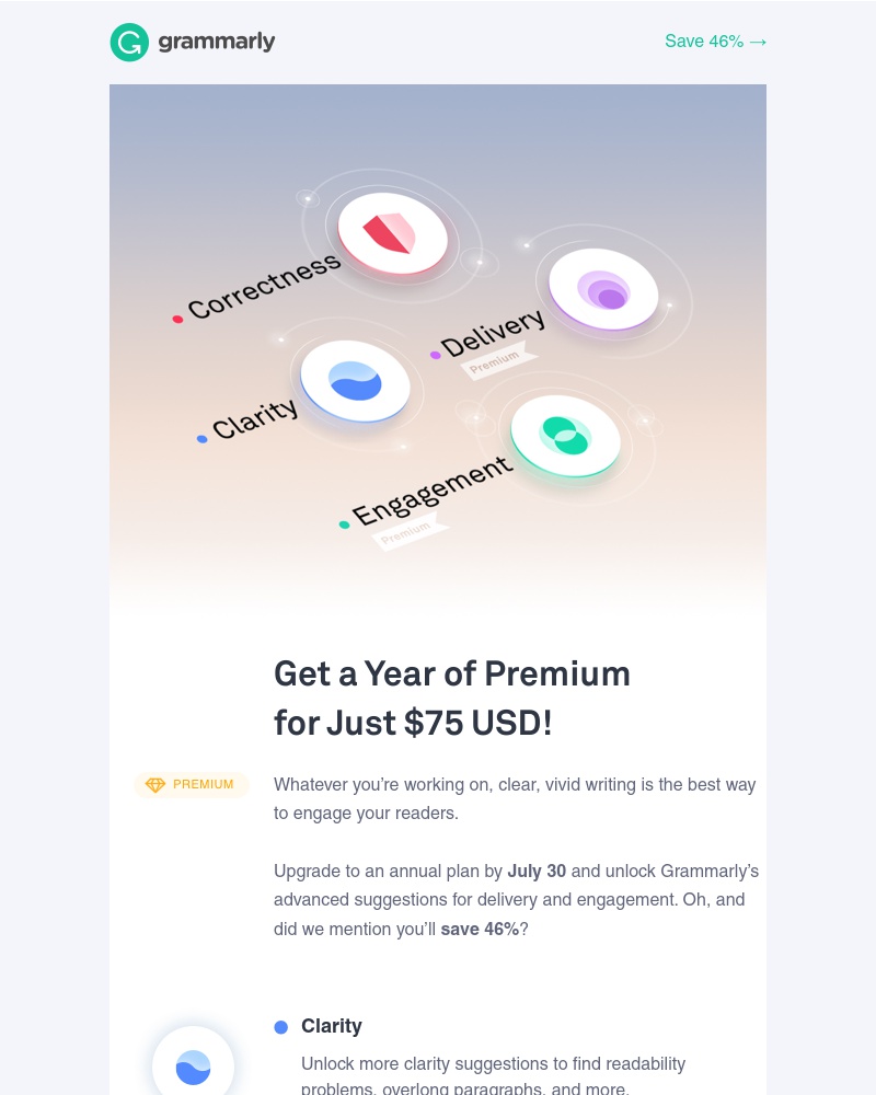 Grammarly - Final Days: Save 46% on Annual Plans