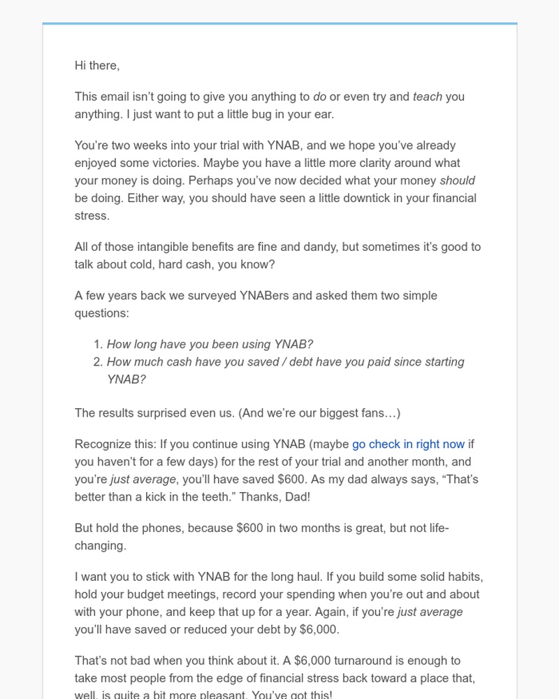YNAB - "Find" $600 in two months