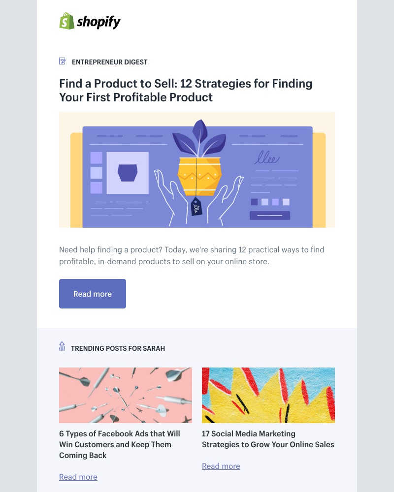Shopify - Find a Product to Sell: 12 Strategies for Finding Your First Profitable Product