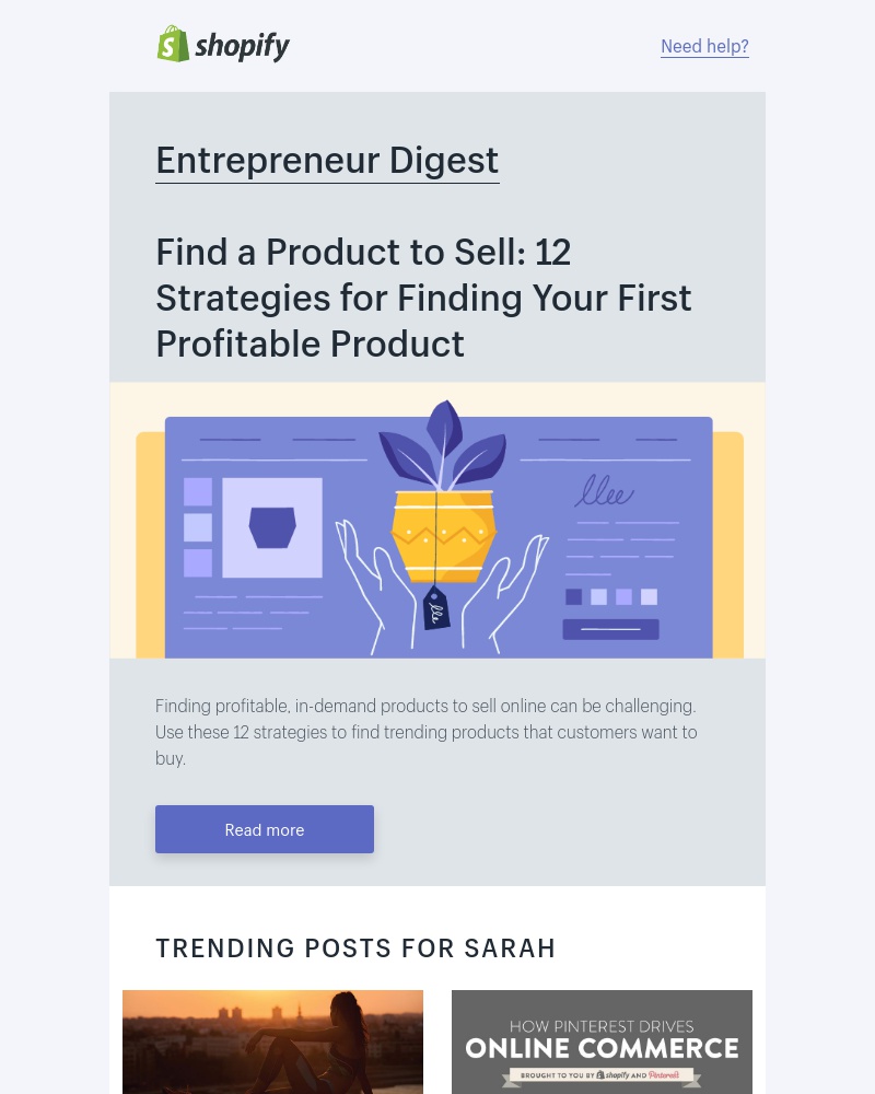 Shopify - Find a Product to Sell: 12 Strategies for Finding Your First Profitable Product