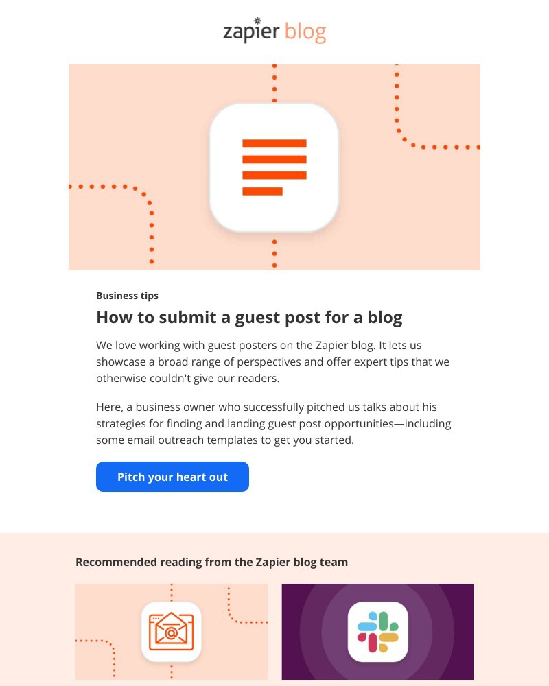 Zapier - Find and land guest post opportunities