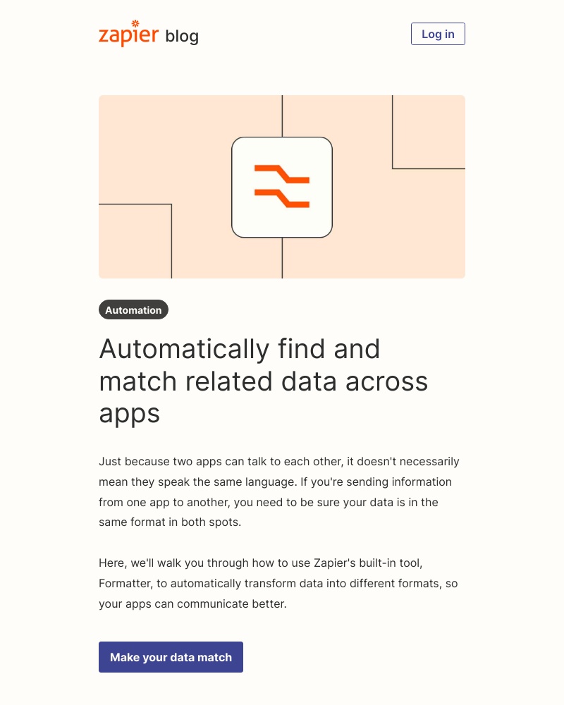 Zapier - Find and match related data across apps