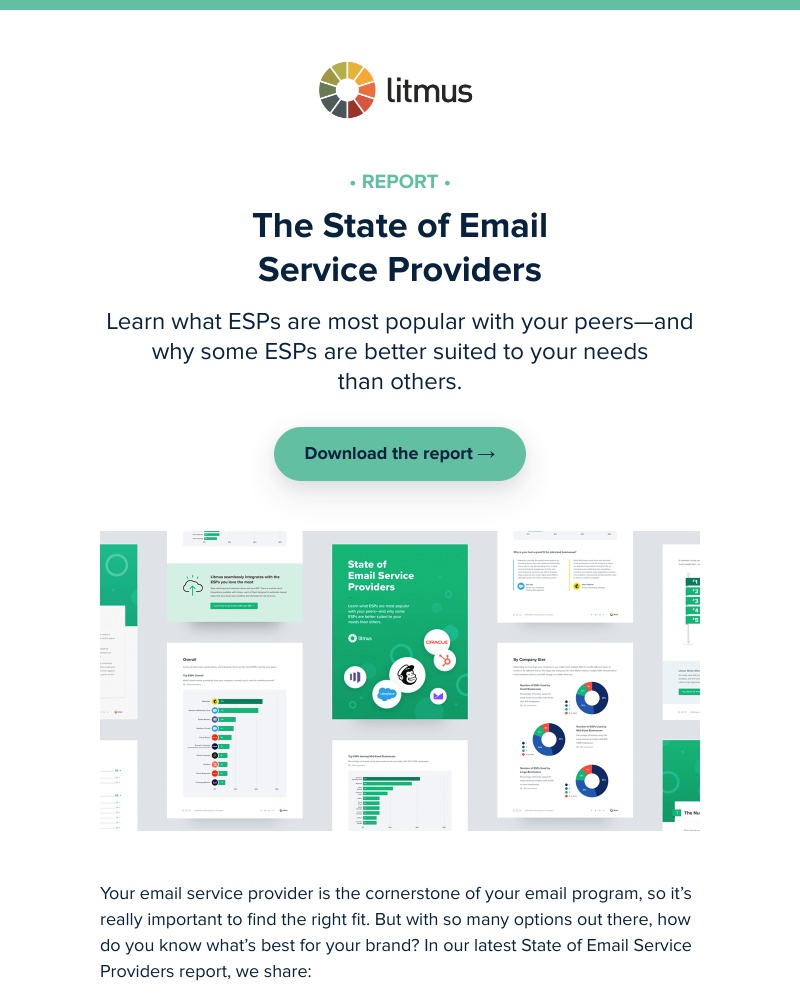 Litmus - Find the ESPs most popular with brands like yours