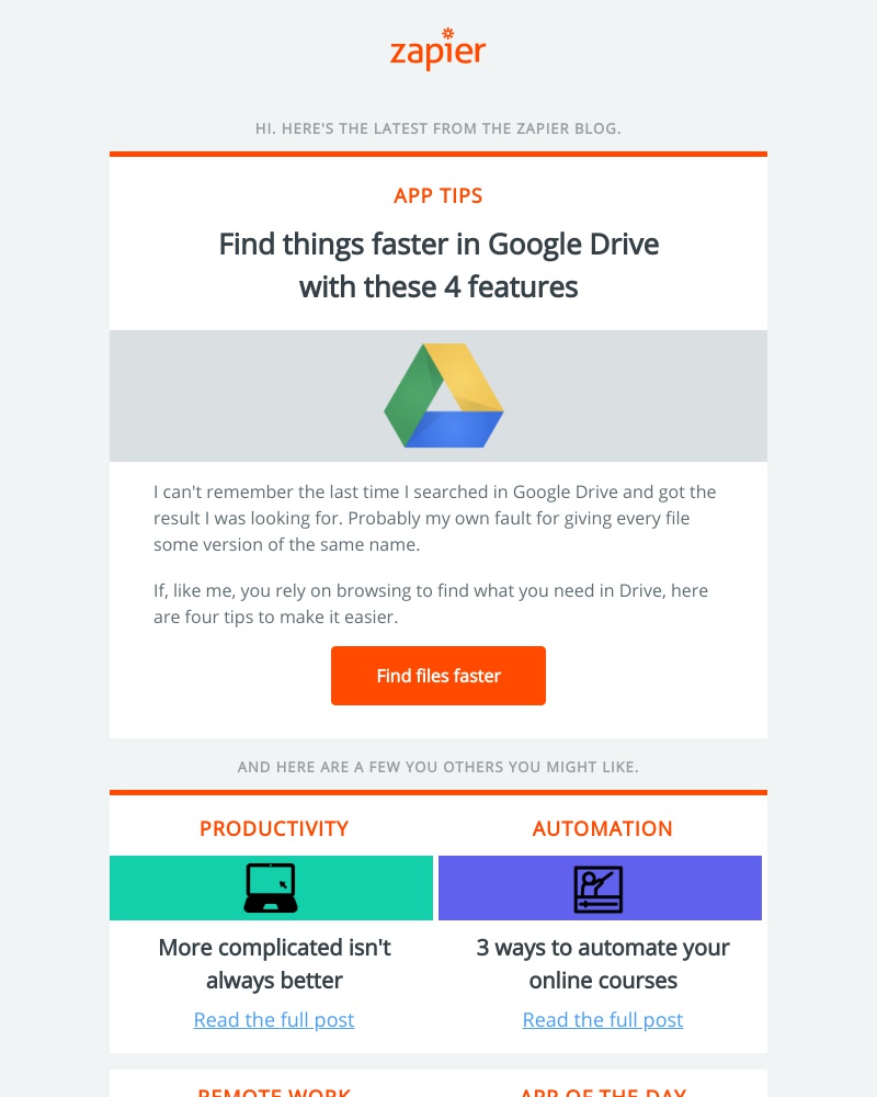 Zapier - Find things faster in Google Drive with these 4 features