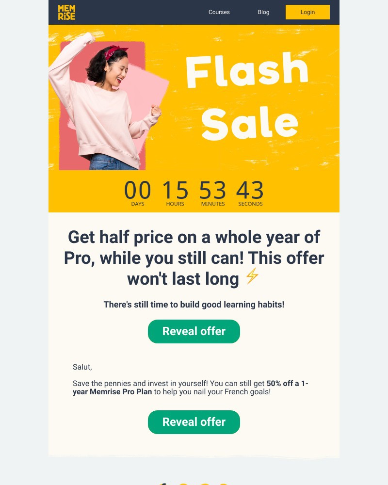 Memrise - Flash sale: ENDS TODAY! ⏱