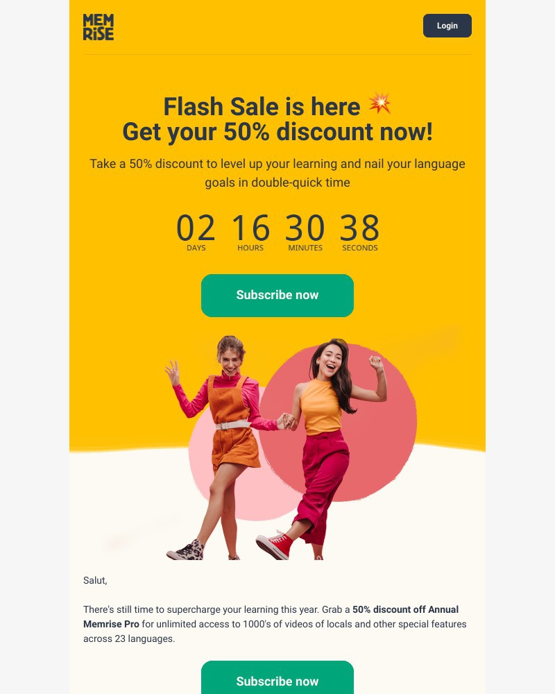 Memrise - Flash Sale ⚡ get 50% off Memrise Pro!