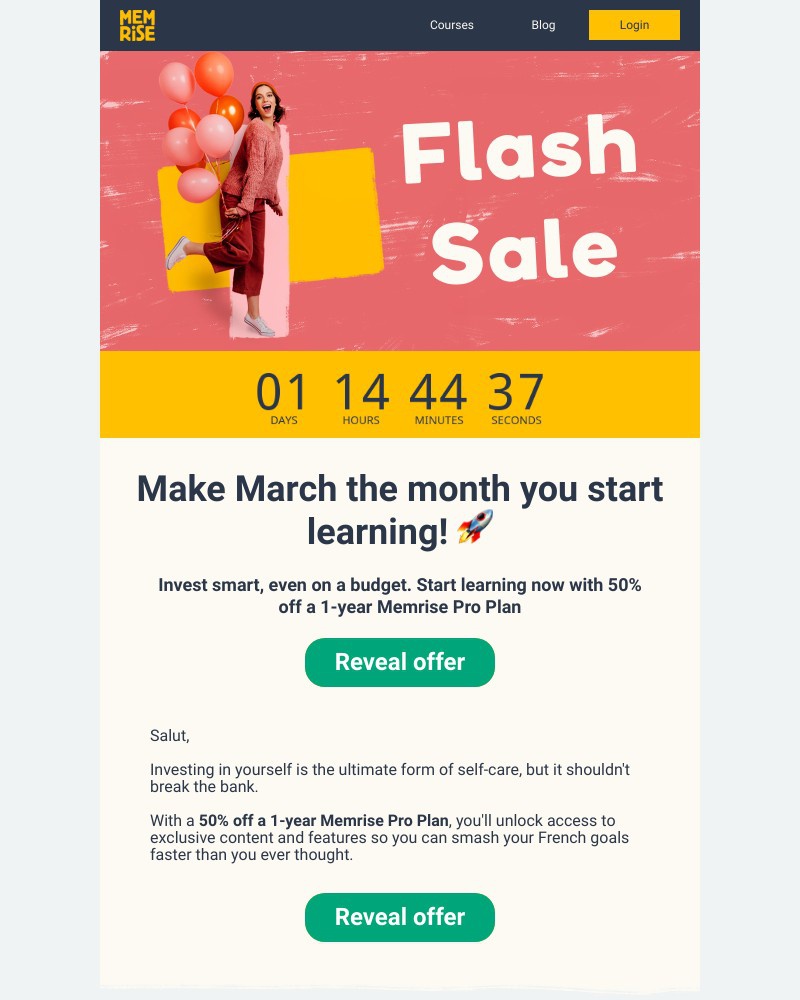 Memrise -      Flash Sale now on! Grab a year of Pro. Monthly price: £3