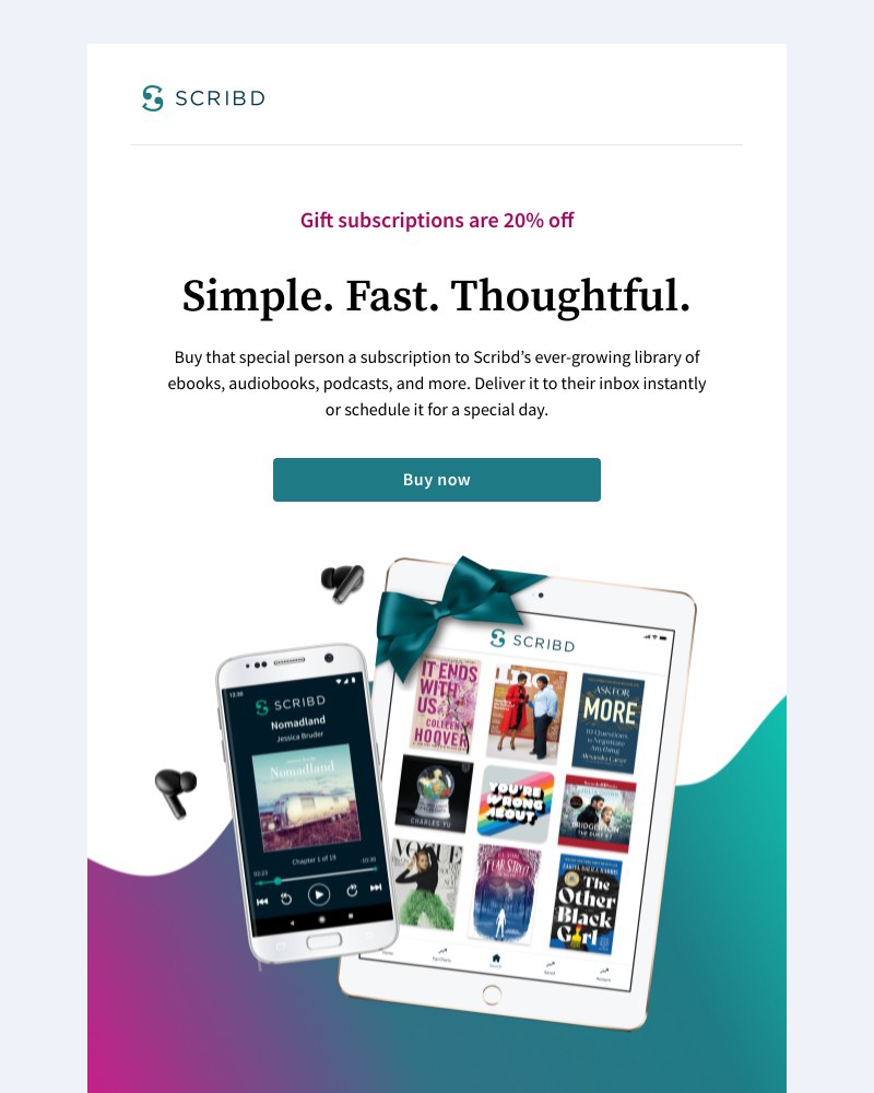 Scribd - Forgot someone on your holiday gift list? 📝