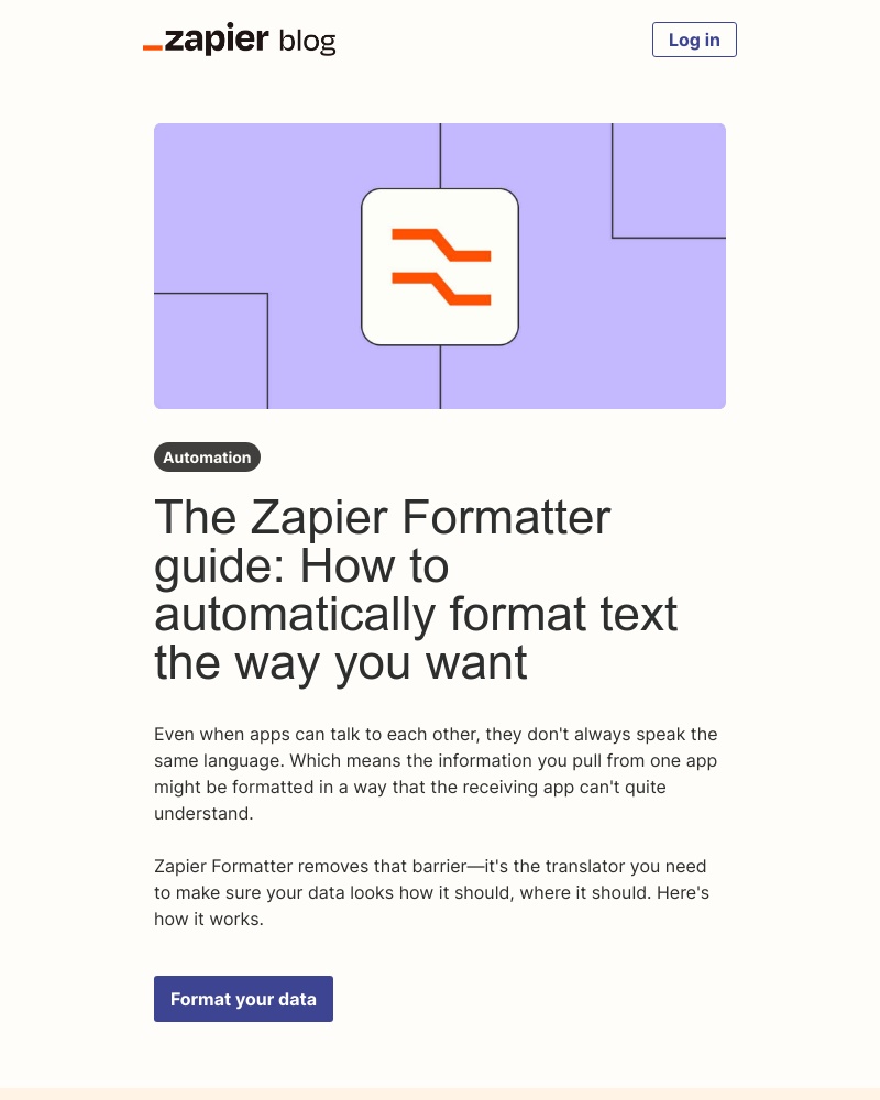 Zapier - Format your data how you want