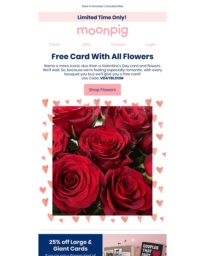 Moonpig - 💐💌 Free card with flowers! 💌💐