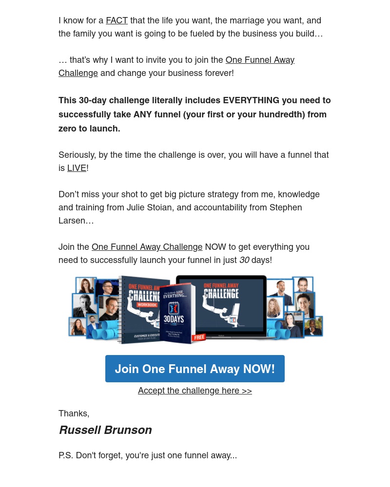 ClickFunnels - free copy of the "Funnel Cookbook"