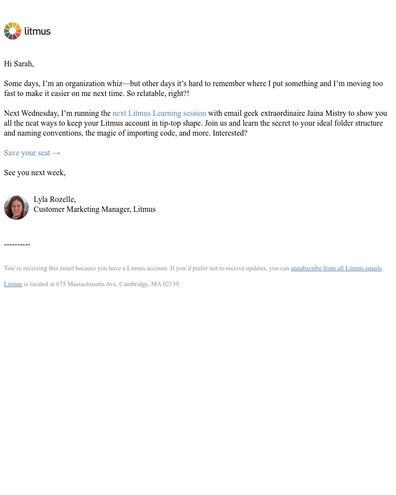 Litmus - Free Litmus Training: Keep your account in tip-top shape
