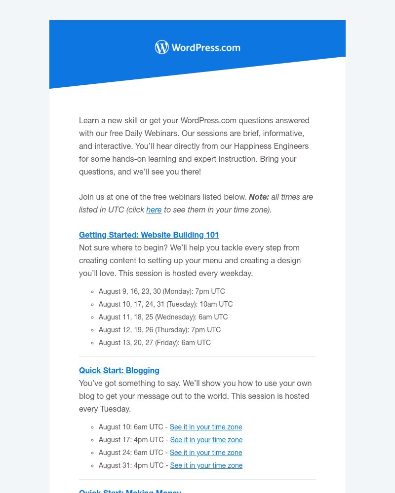 WordPress - Free Sessions to Answer Your WordPress.com Questions