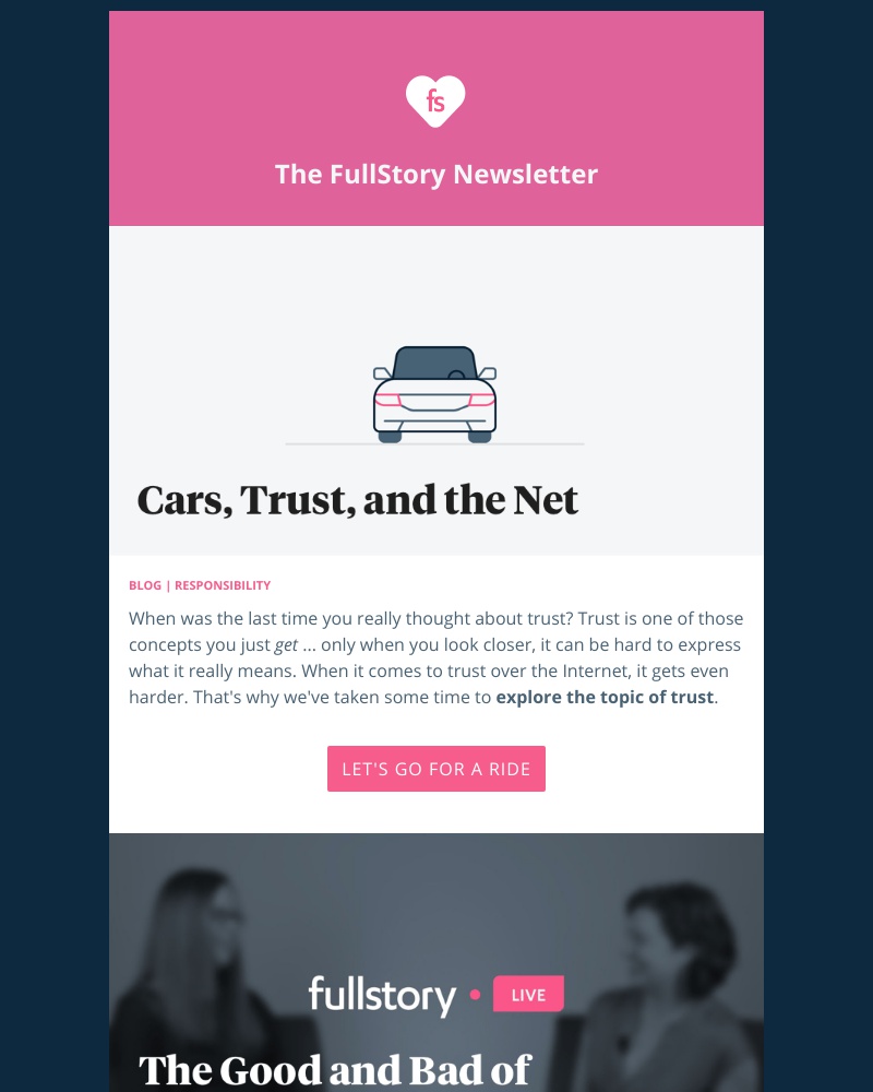 Fullstory - FullStory News & Events: Talking Trust, North Star Metrics, OKRs+Agile, 8Xing Conversions, and More