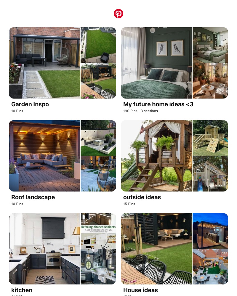 Pinterest - "Garden Inspo" and more