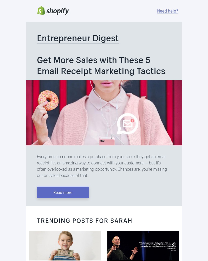 Shopify - Genius email receipt hacks