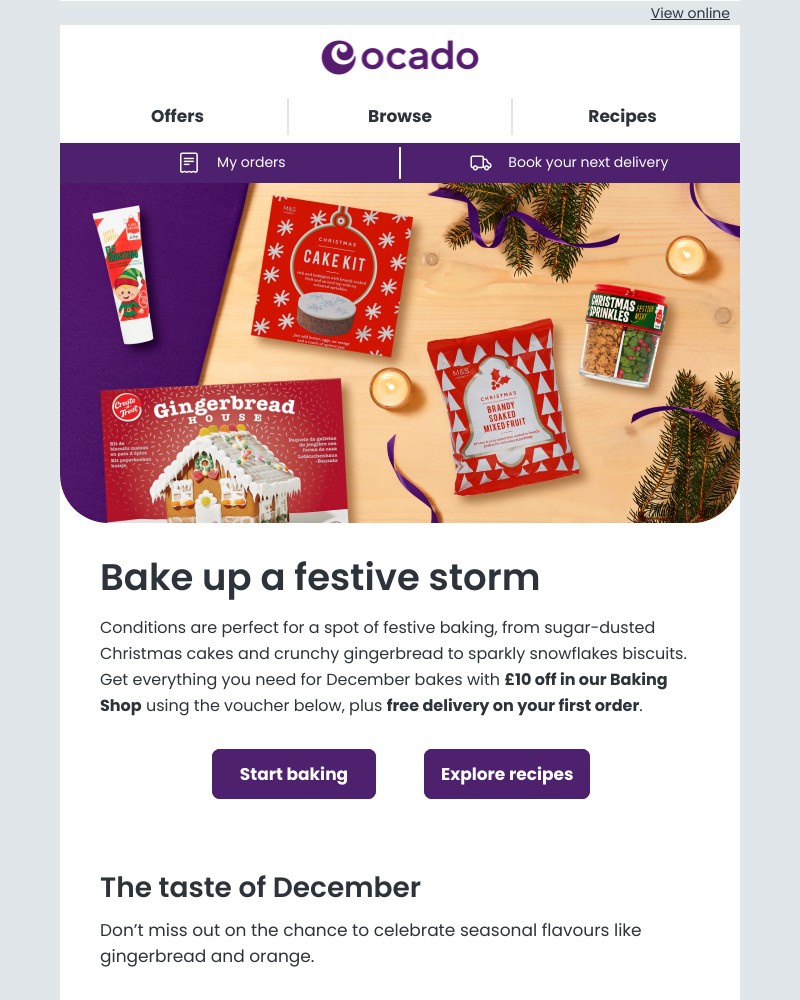  - Get £10 off Christmas baking
