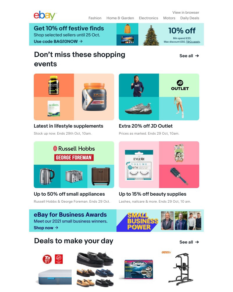 eBay - Get 10% off festive finds from selected sellers 🎄