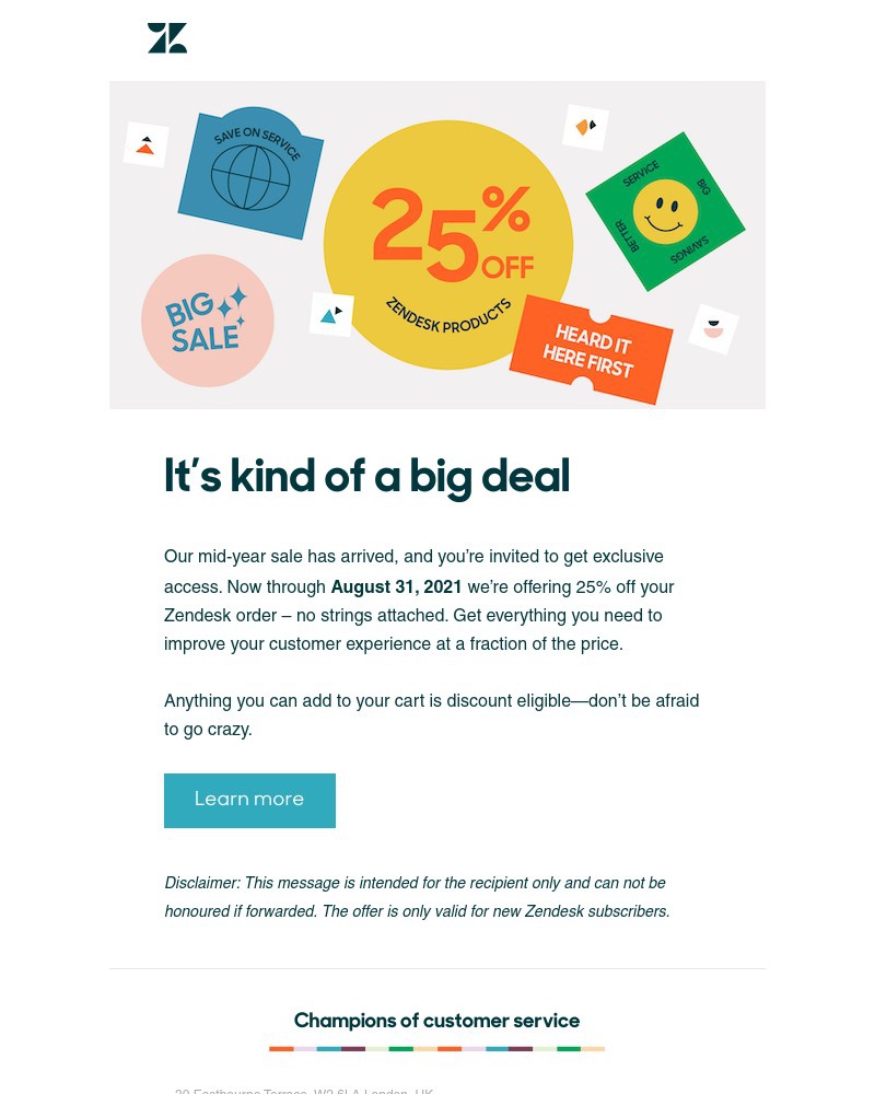 Zendesk - Get 25% off Zendesk products