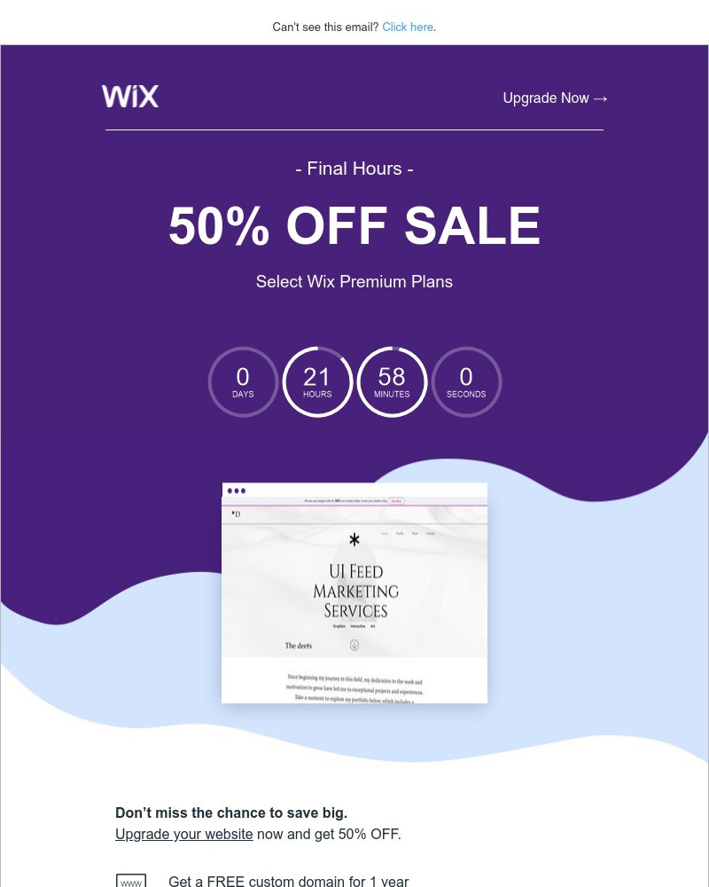 Wix - Get 50% OFF: Final Hours to Save