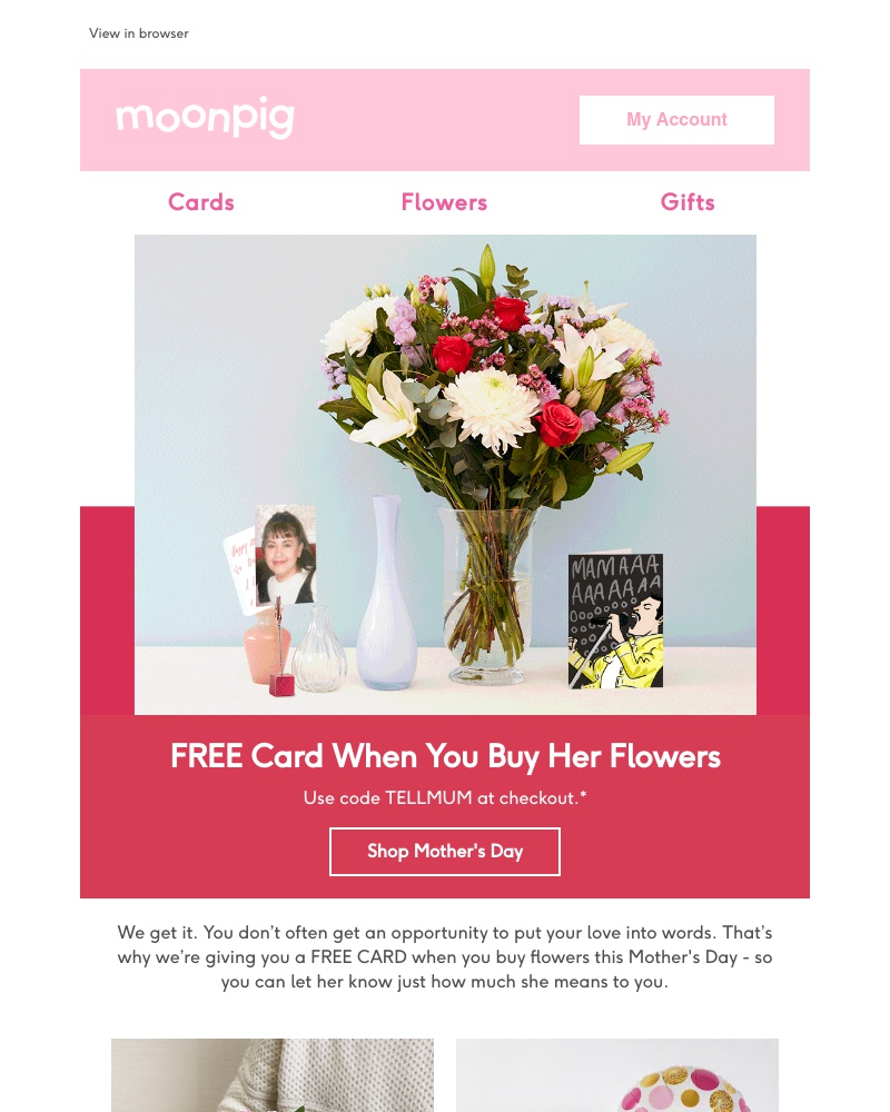 Moonpig - Get a FREE card with flowers 💌💐