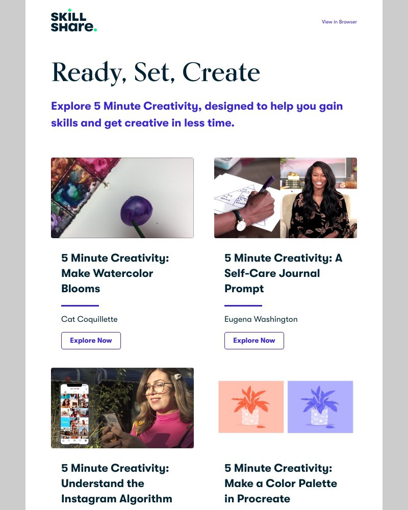 Skillshare - Get creative in less time