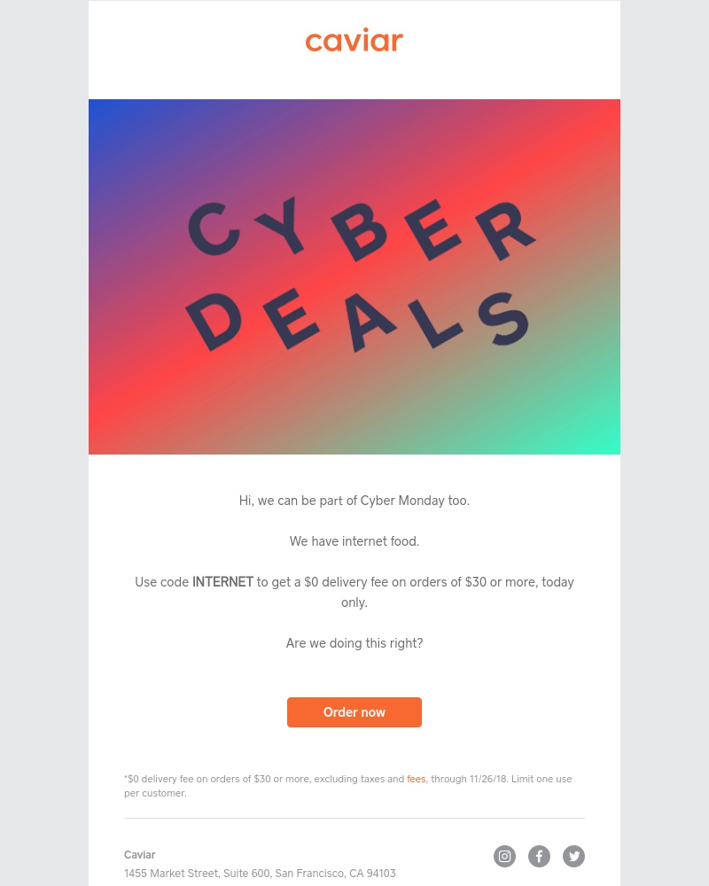 - Get free delivery while you’re at it